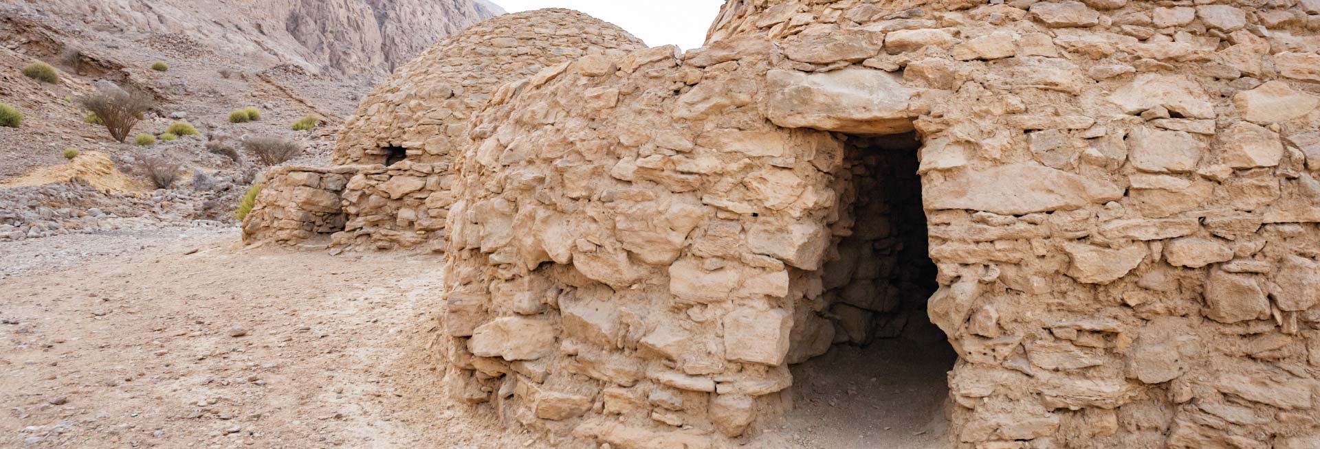 Ancient house made of rocks and mud