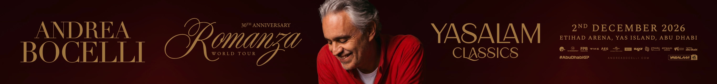 Yasalam Classics Presents Andrea Bocelli Live In Concert