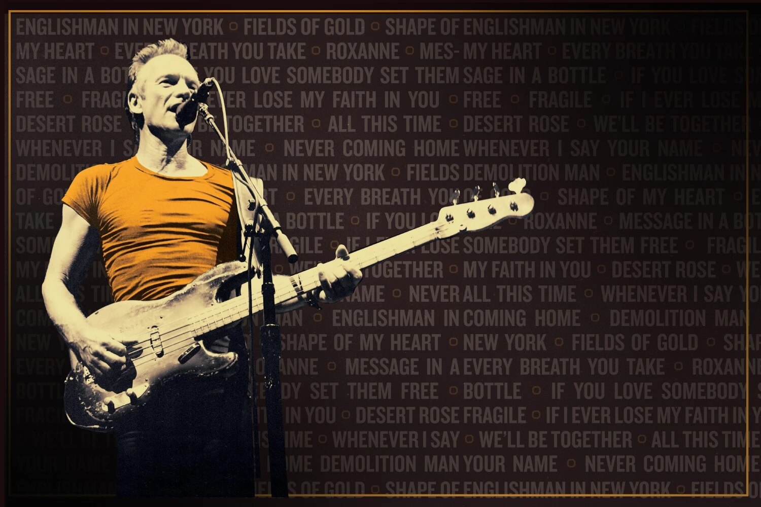 Sting My songs tour