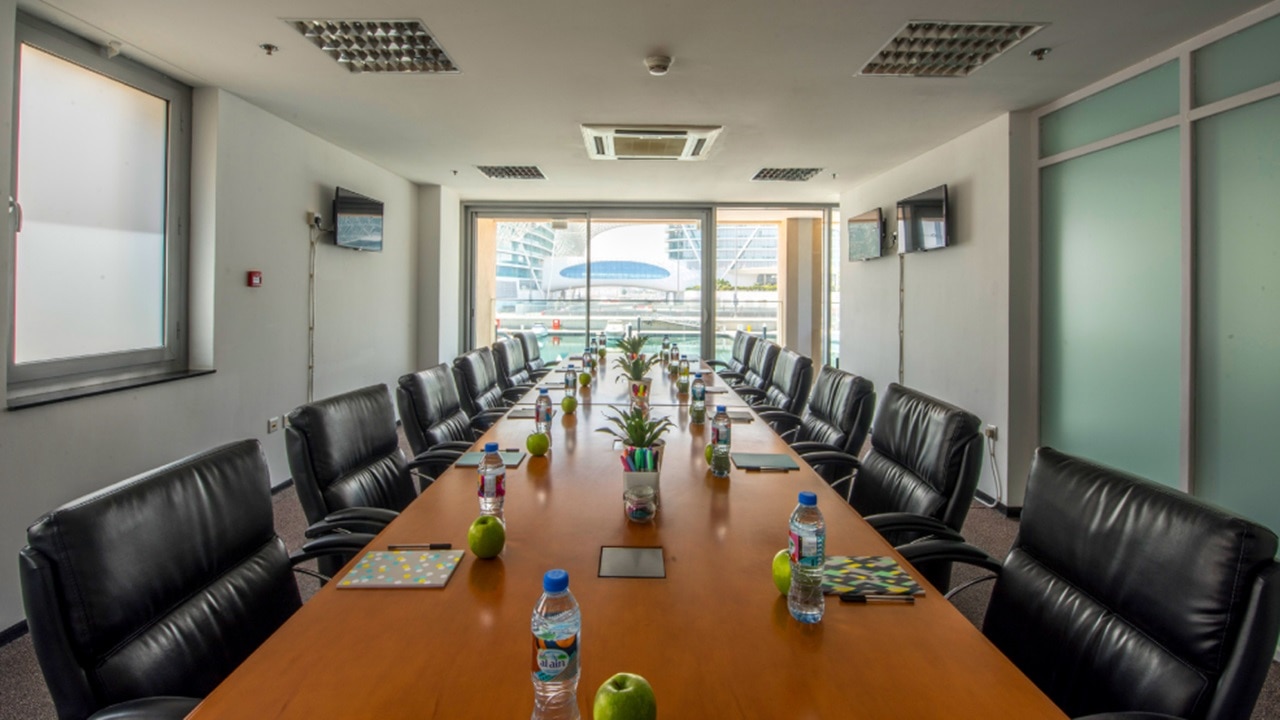 Private conference room at the Team Villas, Yas Marina Circuit Venue Hire
