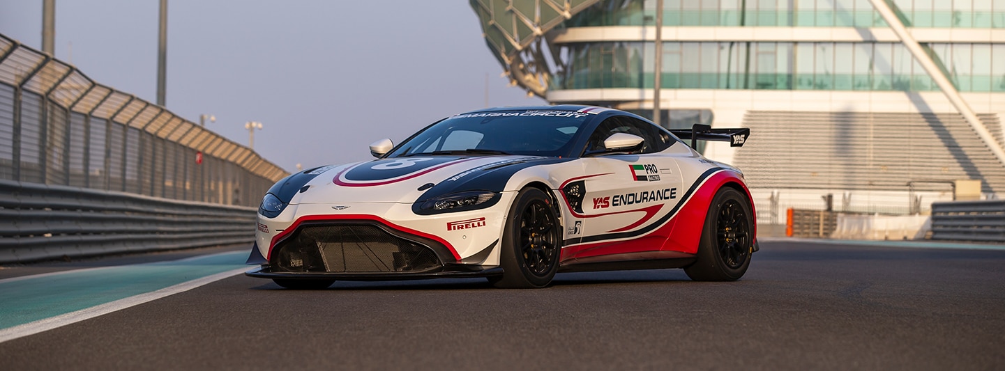 Experience our F1® track in Abu Dhabi in the Aston Martin GT4. Channel your inner James Bond in this powerful, nimble racing legend on the Yas Marina Circuit.