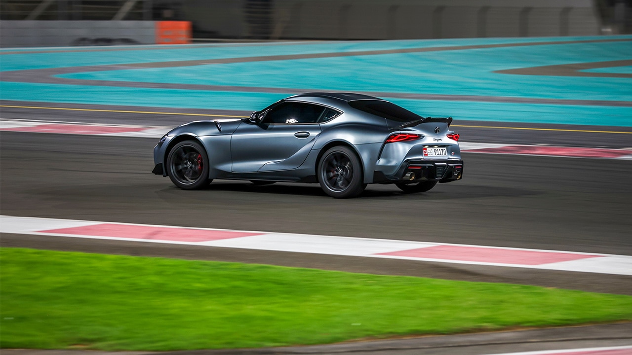 Premium sports cars racing at Yas Marina Circuit