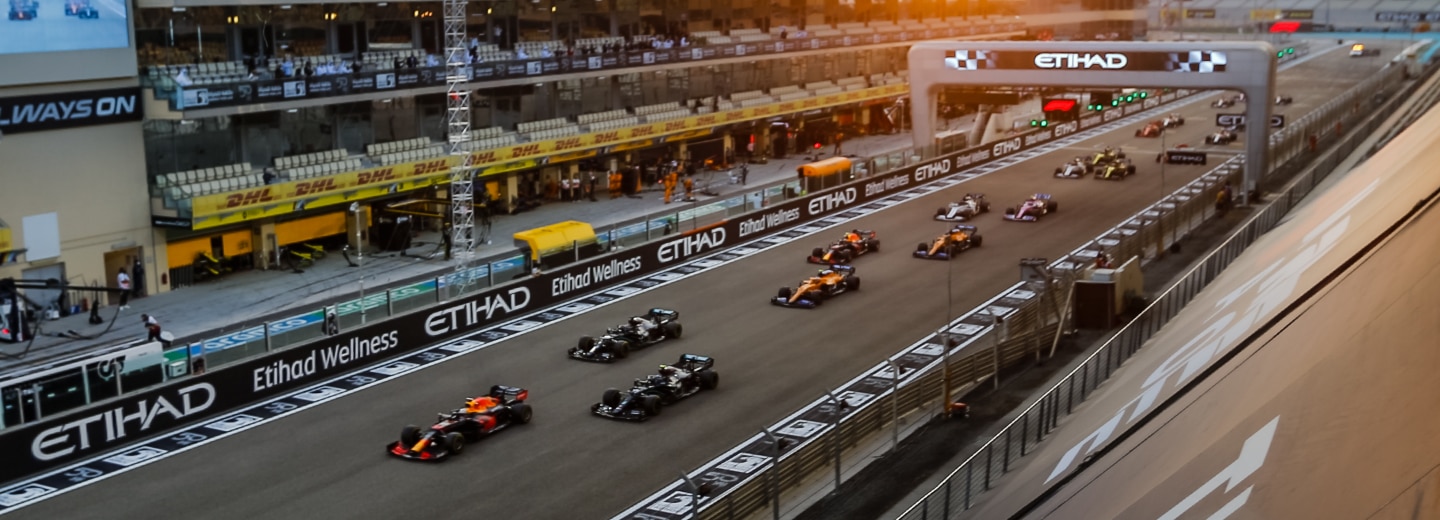 Finishing line at the Abu Dhabi Grand Prix
